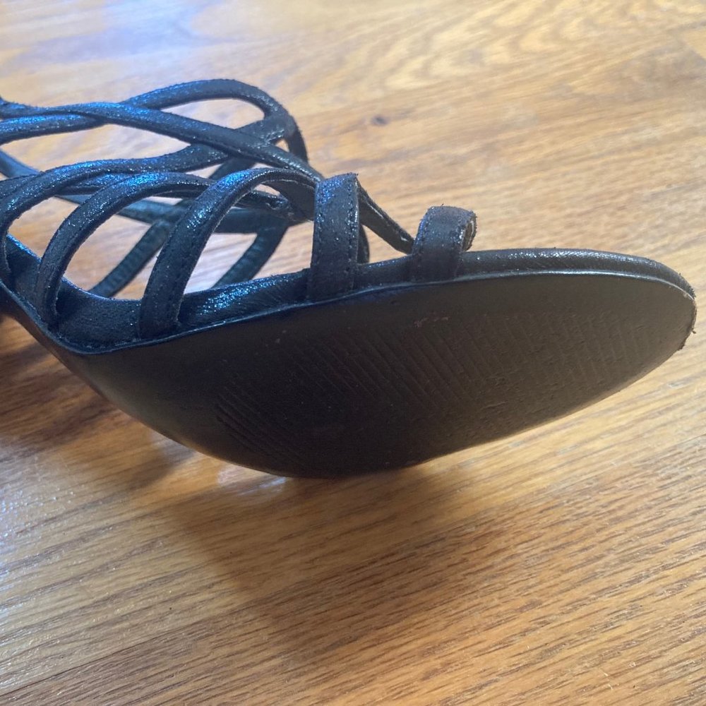 Papell Studio Black Strappy Heels - Picture 10 of 16